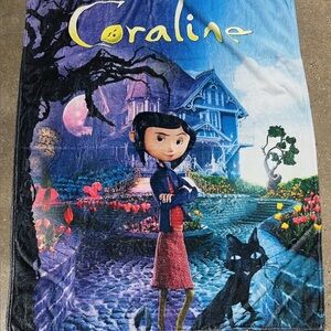 Coraline Movie Fleece Blanket Throw